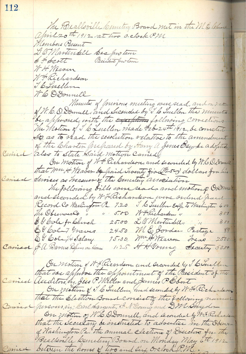 minute book